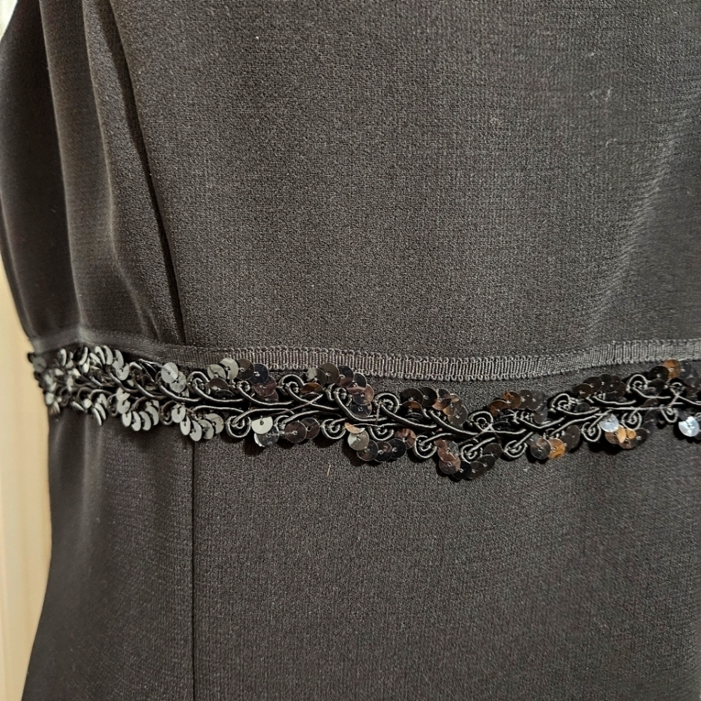 Tahari Arthur S Levine Black Cocktail Dress Size 12 - Picture 3 of 12